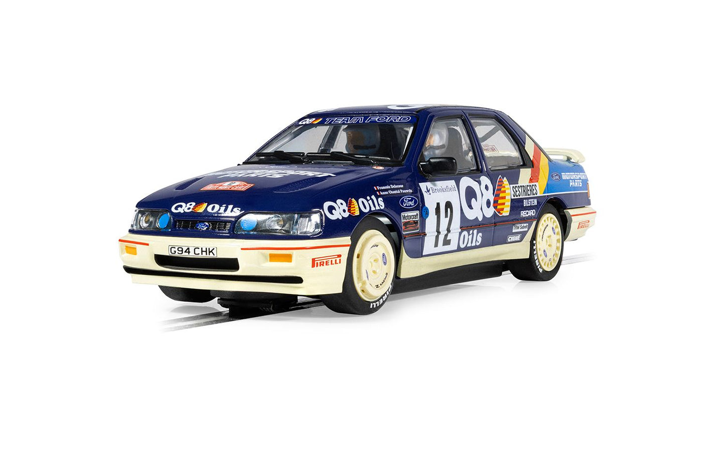 Scalextric C4607 Ford Sierra Sapphire Cosworth 1991 Monte Carlo Rally Francois Delecour #12 Slot Car