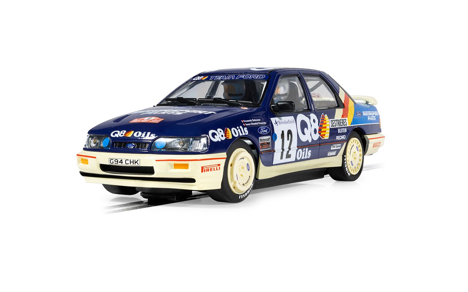 Scalextric C4607 Ford Sierra Sapphire Cosworth 1991 Monte Carlo Rally Francois Delecour #12 Slot Car