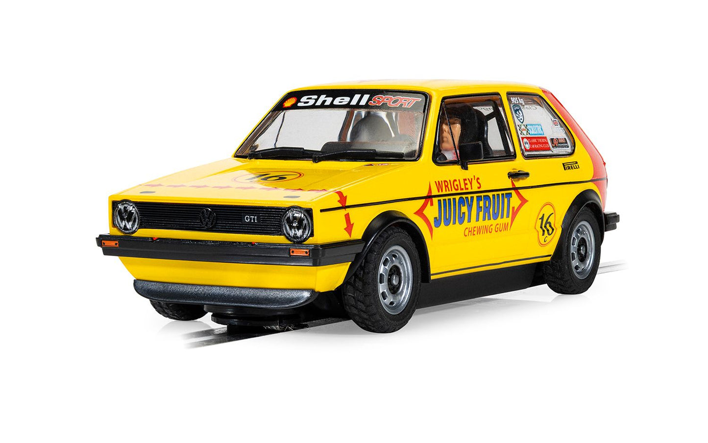 Scalextric C4625 Volkswagen Golf Mk1 Malcolm Jeffs Racing #16 Slot Car