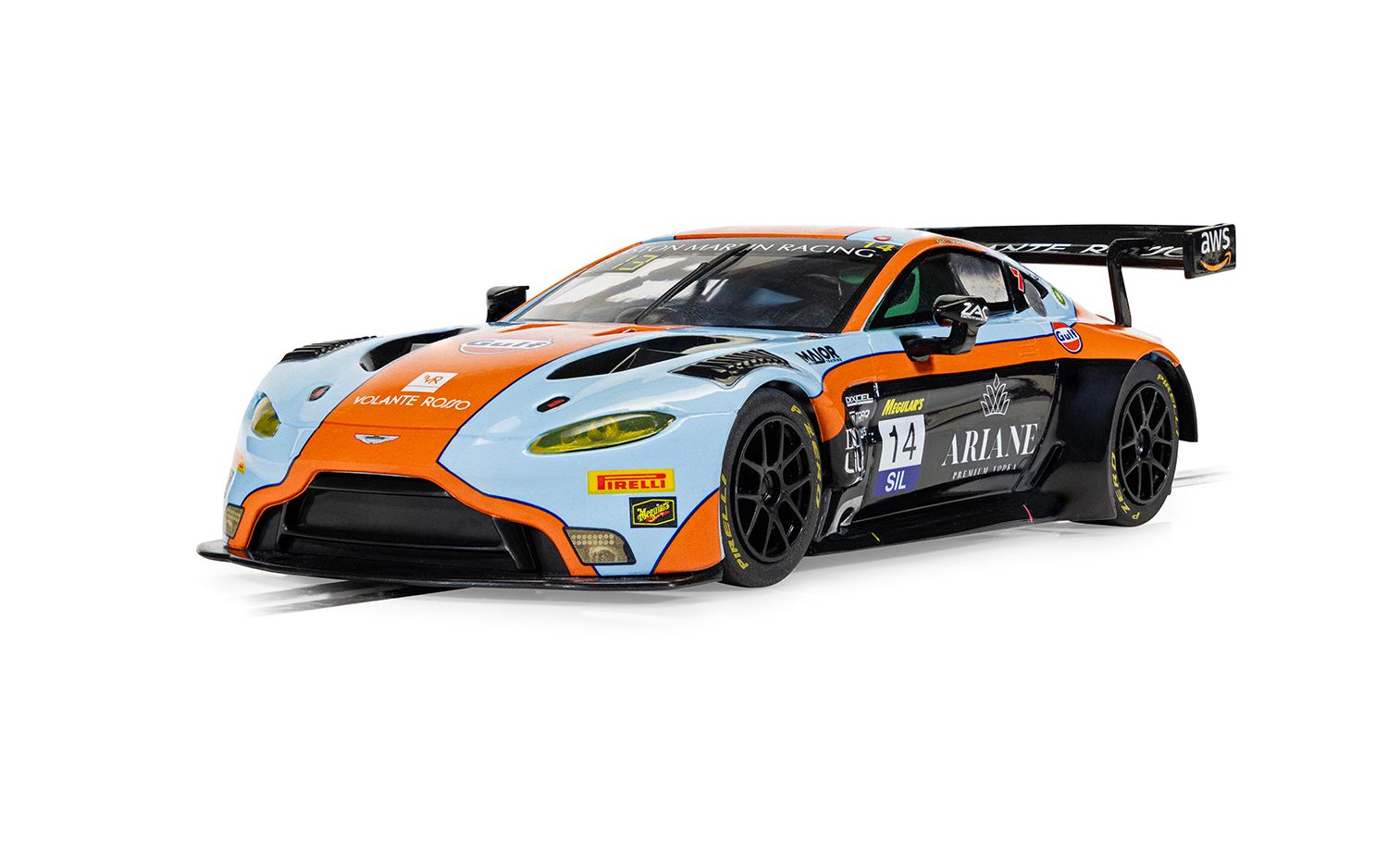 Scalextric C4655 Aston Martin GT3 Vantage 12HRS Bathurst 2025 Gulf #14 Slot Car