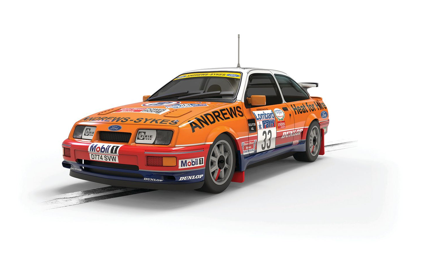 Scalextric C4685 Ford Sierra RS Cosworth Heat Hire #33 Slot Car